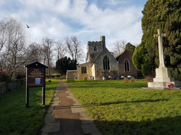 Great Gaddesden church our first stop